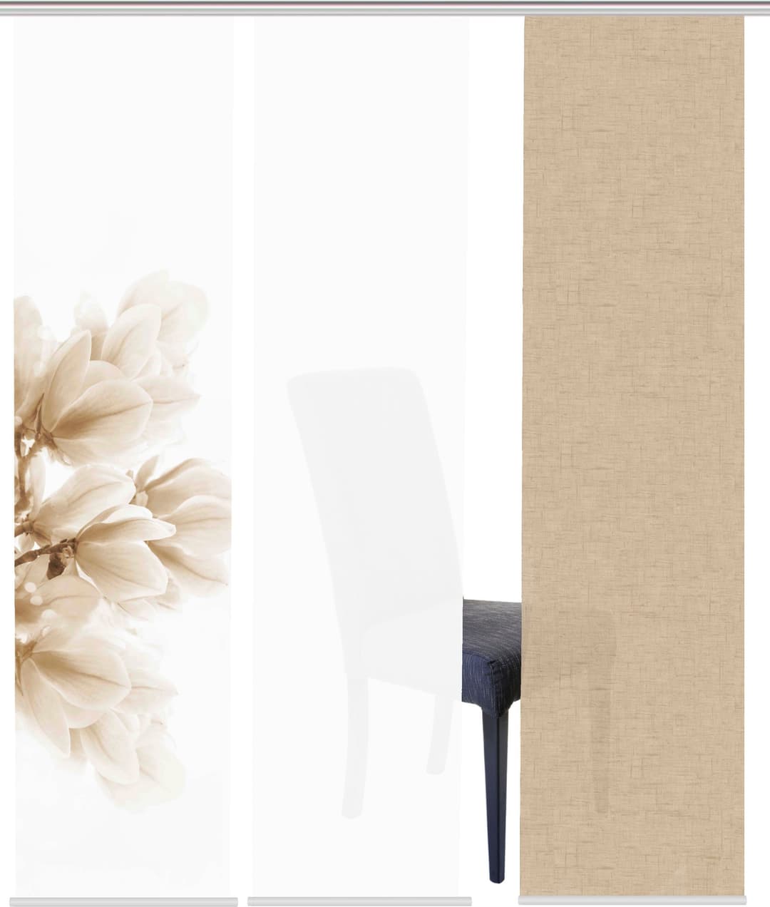 HOME WOHNIDEEN Schiebegardine KESSI 3er SET | Beige
