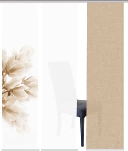 HOME WOHNIDEEN Schiebegardine KESSI 3er SET | Beige