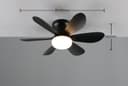 Reality Leuchten LED Deckenleuchte LUND mit Ventilator | Schwarz 4