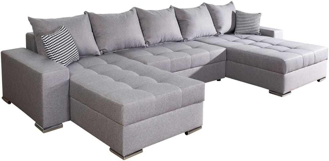 COLLECTION AB Wohnlandschaft Josy XXL U-Form | Grau