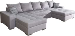 COLLECTION AB Wohnlandschaft Josy XXL U-Form | Grau