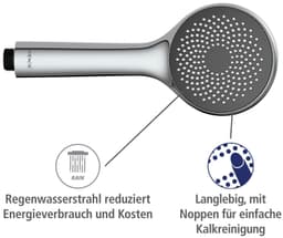 WENKO Handbrause Watersaving System | Silber