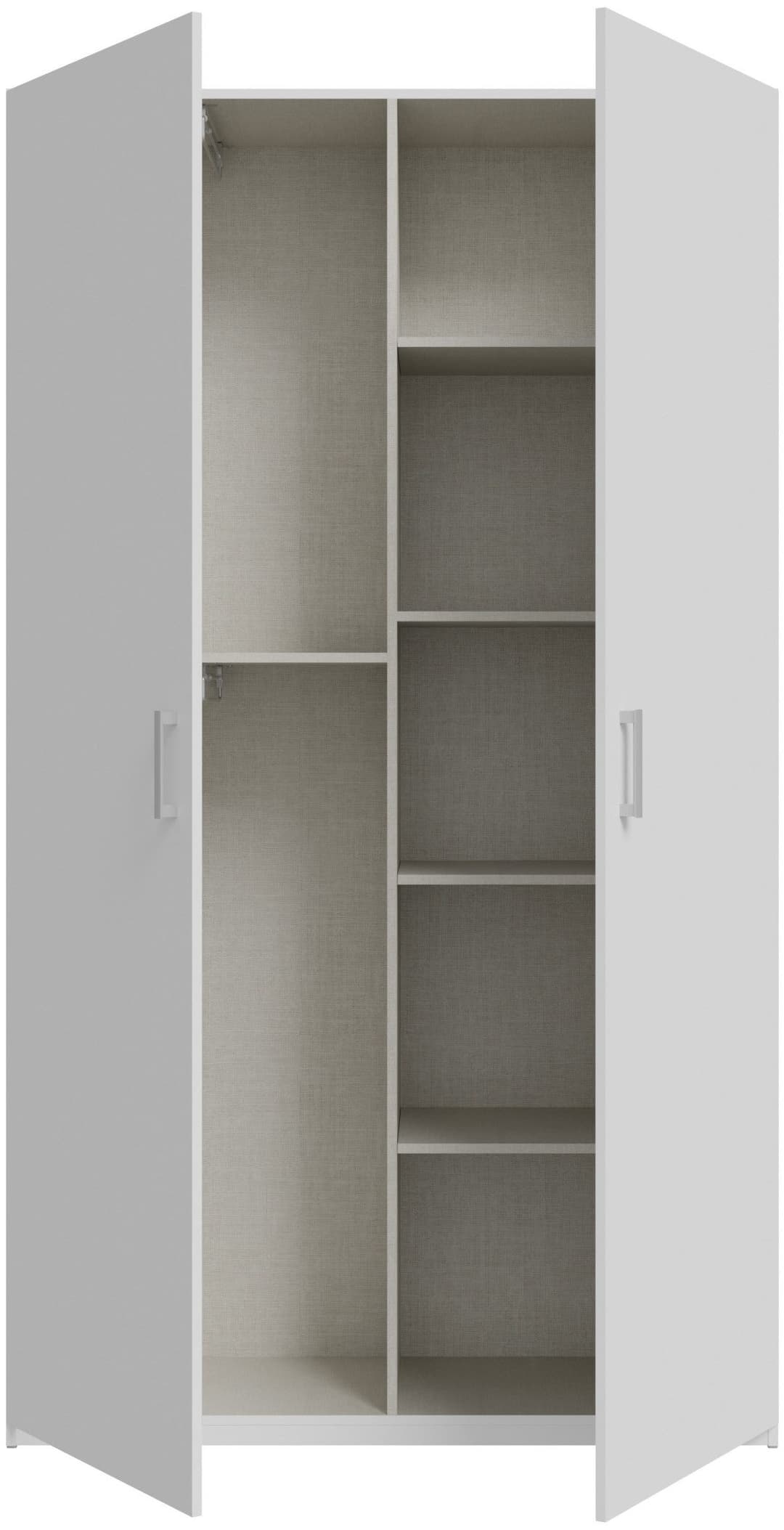 FORTE Kleiderschrank | Weiß