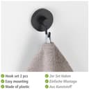 WENKO Wandhaken Vacuum-Loc® | Schwarz 4