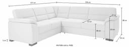 sit&more Ecksofa Montego L-Form | Grau