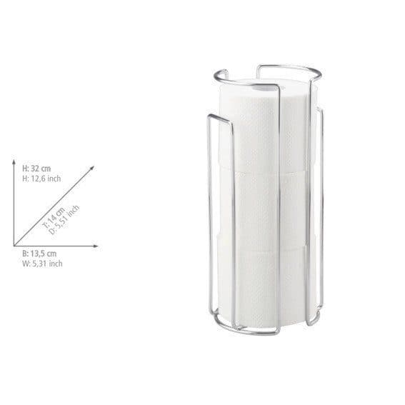 WENKO Toiletten-Ersatzrollenhalter Wandhalter | Silber
