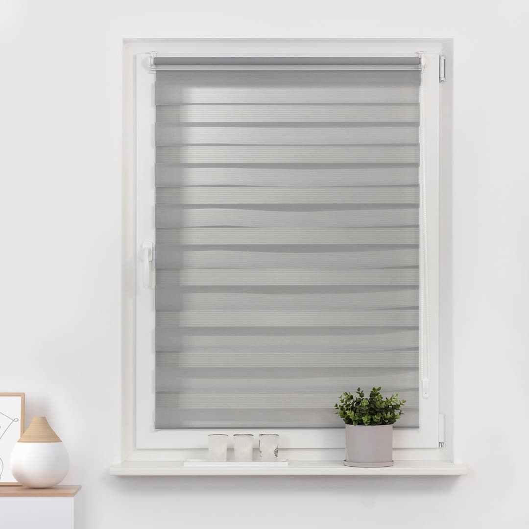 Doppelrollo Duo-Rollo Klemmfix | Grau
