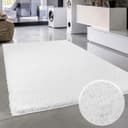 Carpet City Hochflor-Teppich Shaggi uni | Weiß