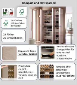 Home affaire MISTER Schuhschrank | Beige