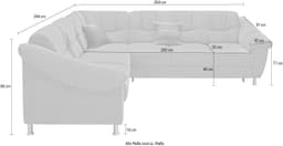 sit&more Ecksofa Salsa L-Form | Grau