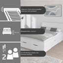 rauch Bett Einzelbett Doppelbett Stauraum FLEXX | Weiß 4