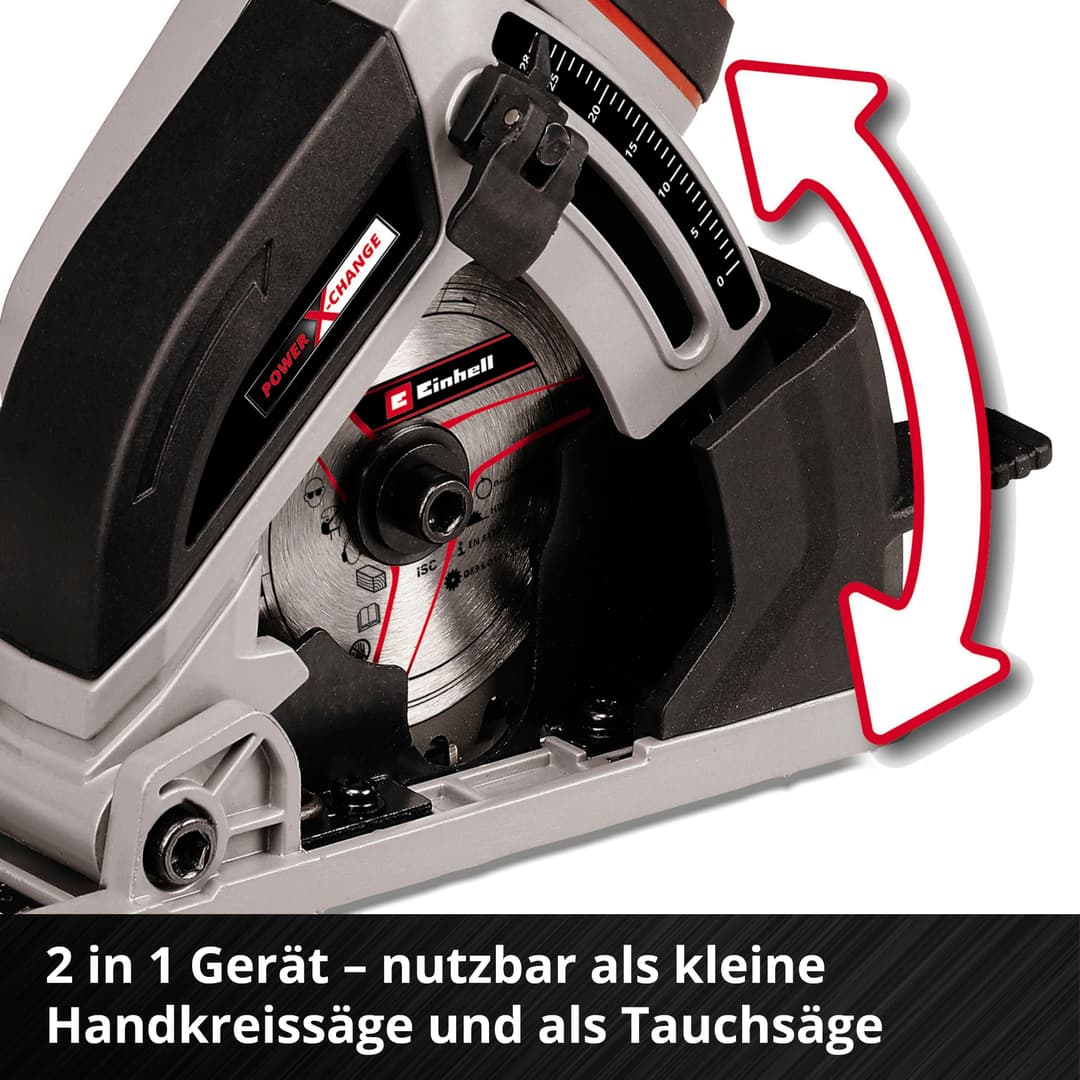 Einhell TE-CS 18/89 Li - Solo Akku-Handkreissäge | Rot