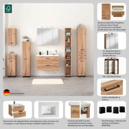 welltime Waschtisch Trento | Holztöne