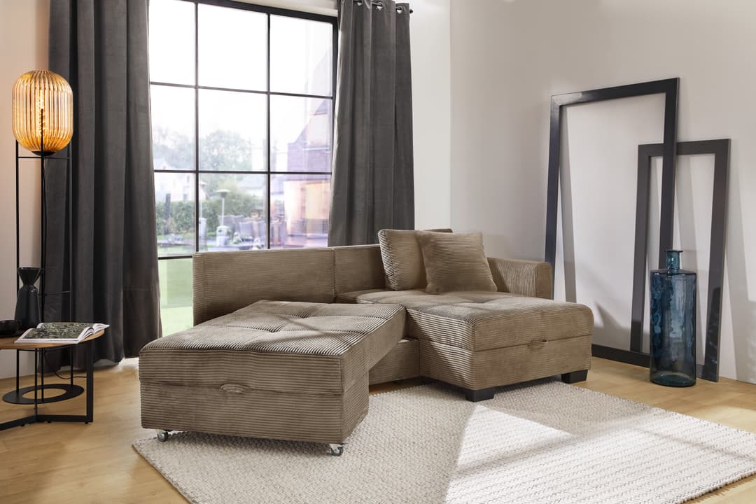 Jockenhöfer Gruppe Ecksofa Fantasy L-Form | Braun