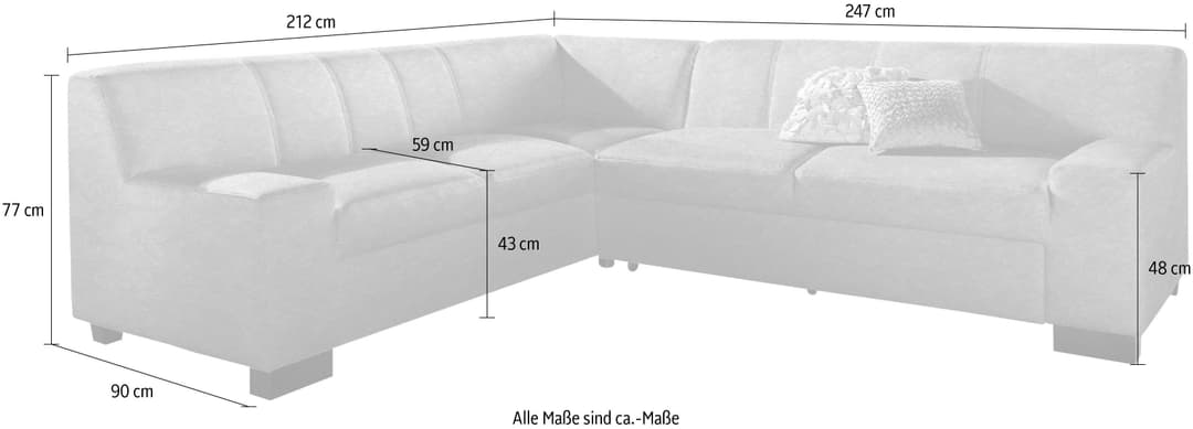DOMO collection Ecksofa Norma Top | Beige