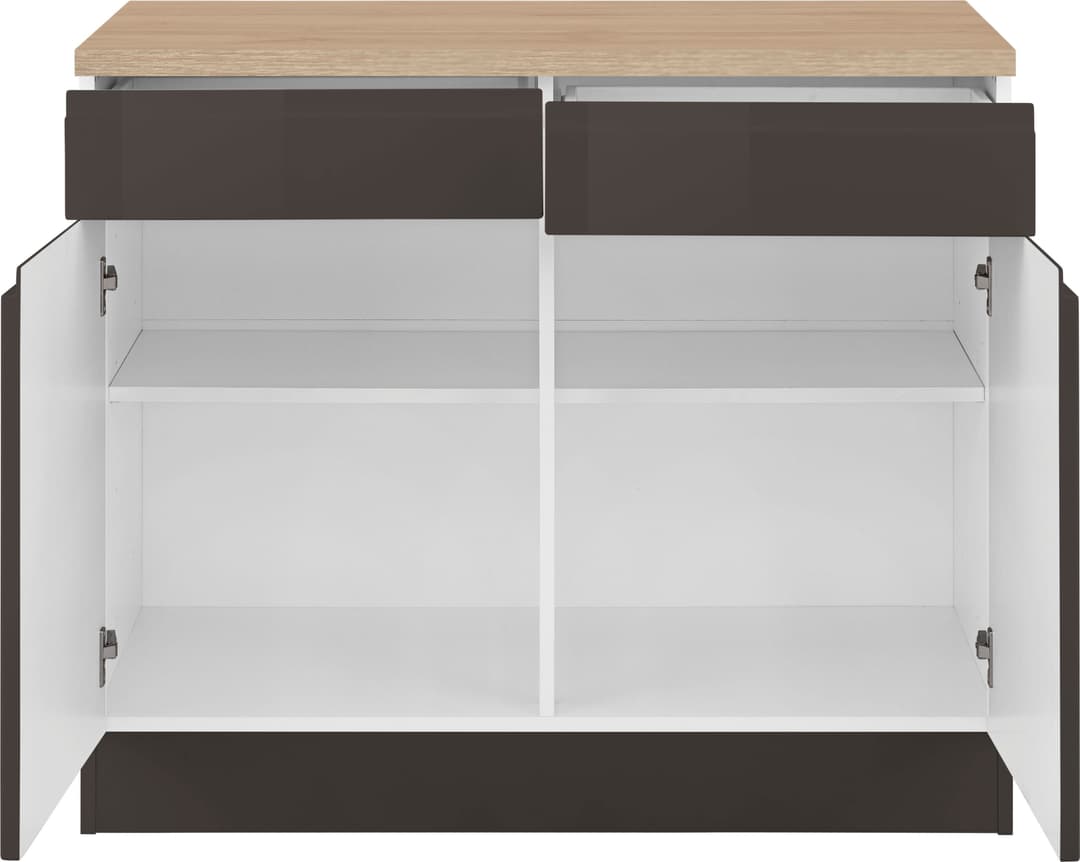 KOCHSTATION Unterschrank KS-Virginia | Grau