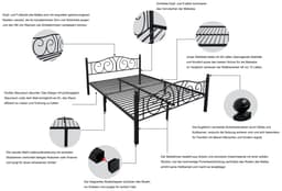 OTTO home Metallbett LUND | Schwarz