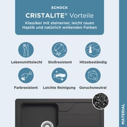 Schock Granitspüle Formhaus Mini | Schwarz
