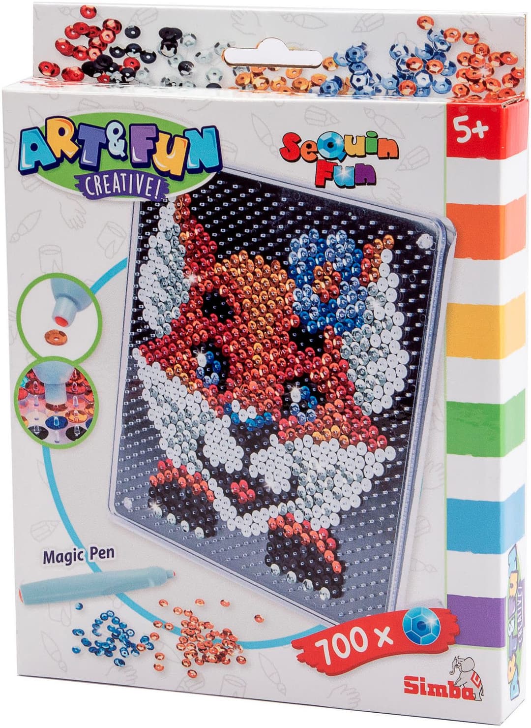SIMBA Kreativset Art&Fun, Sequin Fuchs | Mehrfarbig