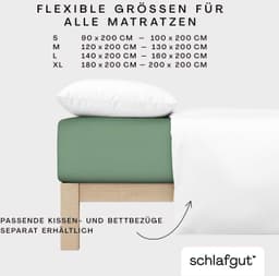 Schlafgut Spannbettlaken CASUAL | Grün