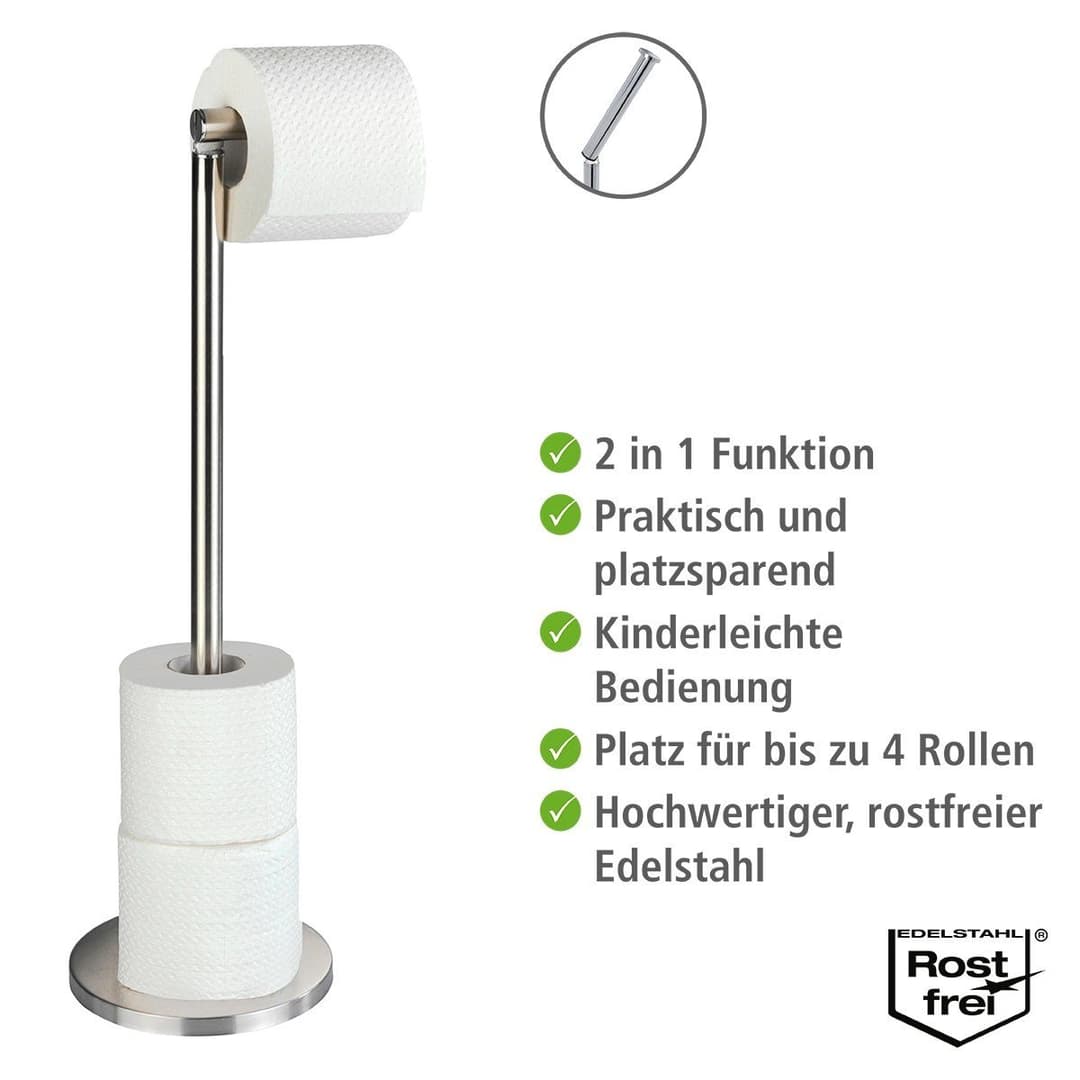 WENKO Toilettenpapierhalter | Silber