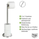WENKO Toilettenpapierhalter | Silber 3