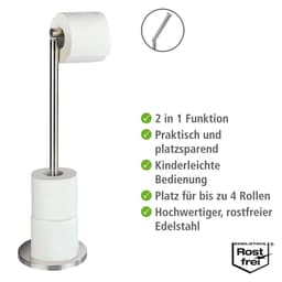 WENKO Toilettenpapierhalter | Silber