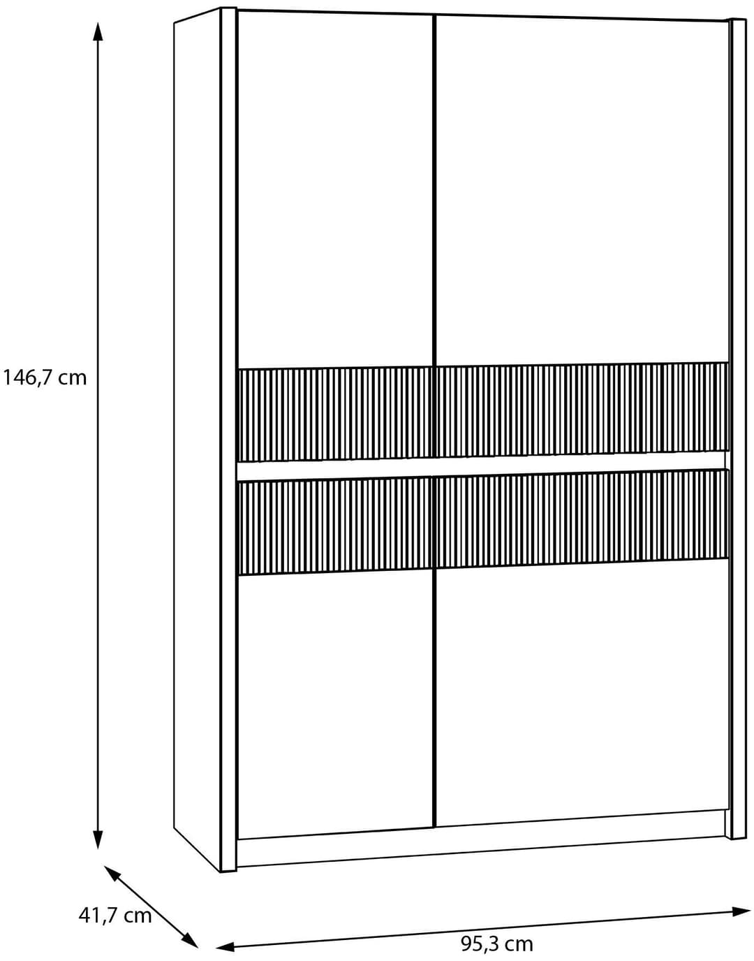 FORTE Oak Squere Highboard | Holztöne