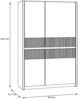 FORTE Oak Squere Highboard | Holztöne