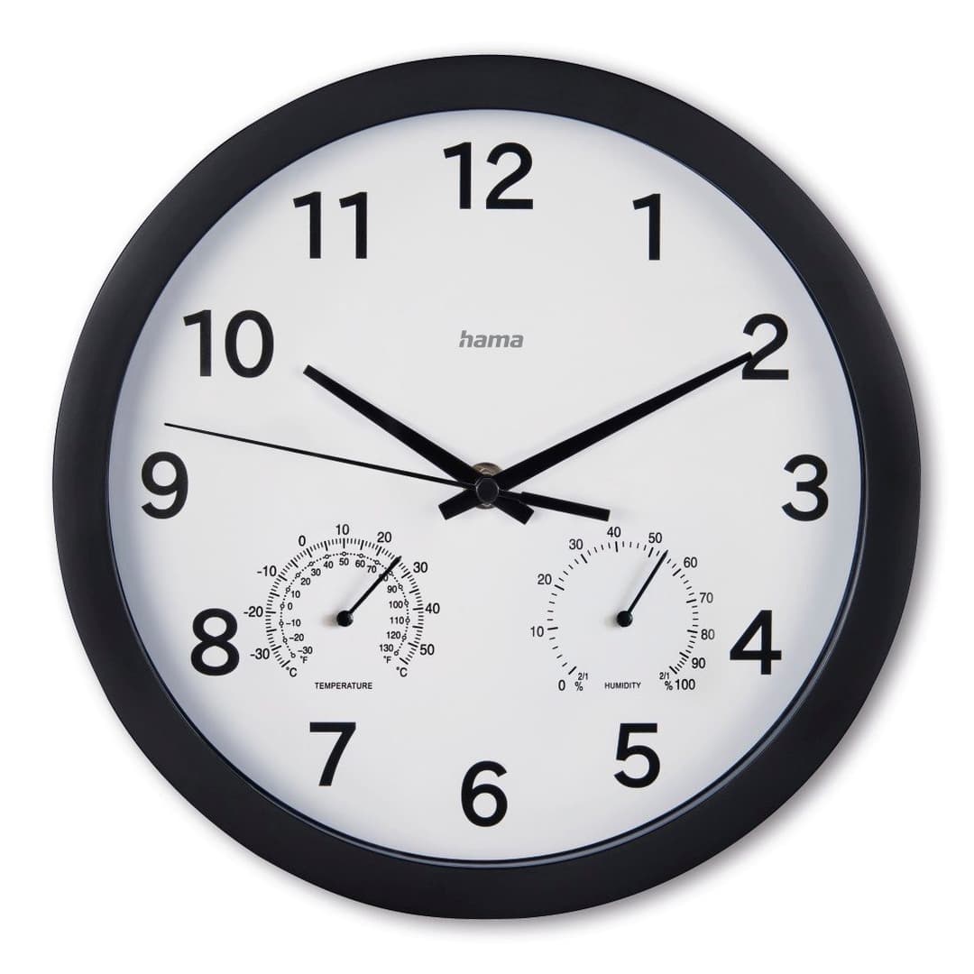 Hama Wanduhr Malta | Schwarz