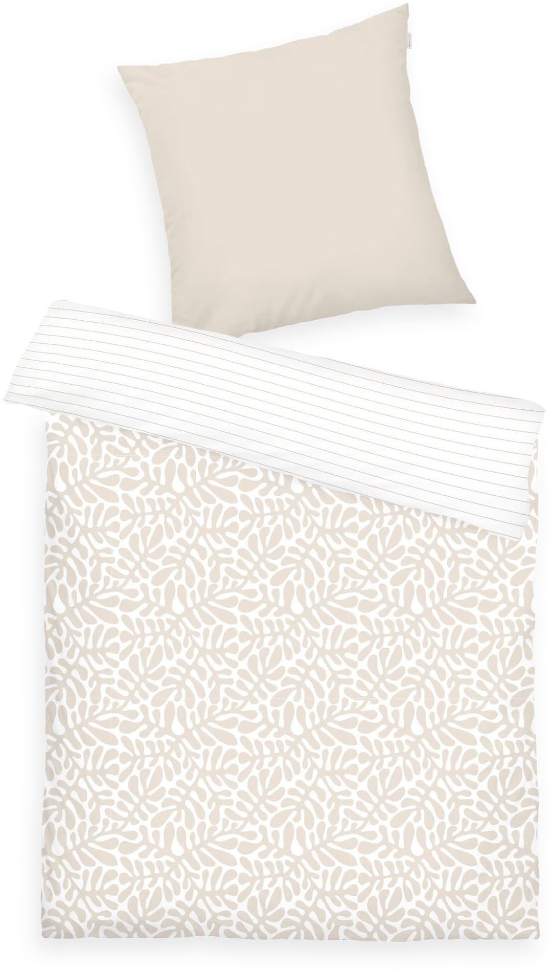 TOM TAILOR HOME Bettwäsche ORGANIC LEAVES | Beige