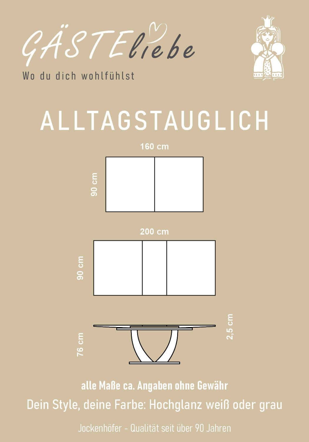 Jockenhöfer Gruppe Esstisch Ulm | Grau
