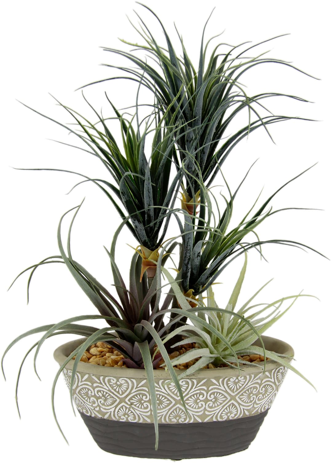 Kunstpflanze Dracena/Tillandsia | Grün