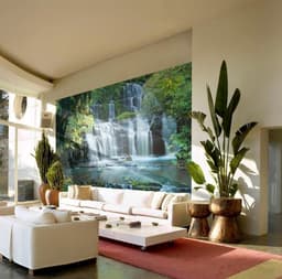 Komar Fototapete Pura Kaunui Falls | Mehrfarbig