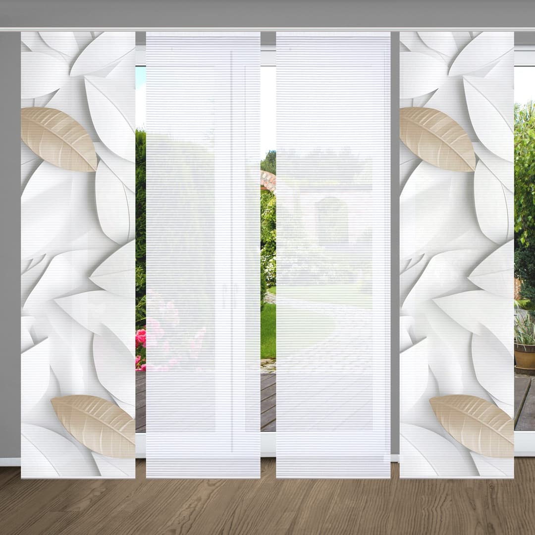 HOME in green Schiebegardine LISON | Beige