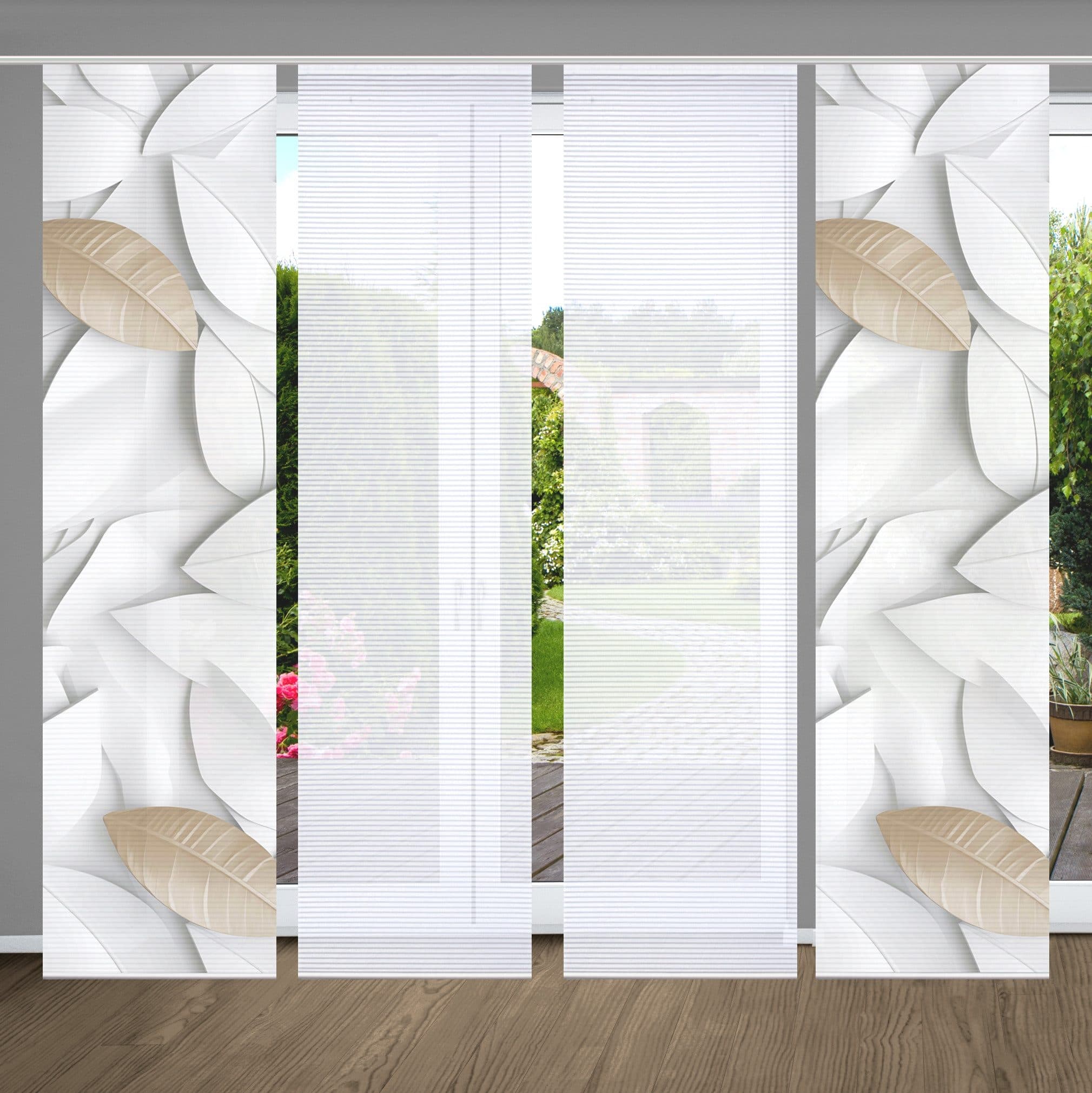 HOME in green Schiebegardine LISON | Beige