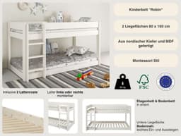 OTTO home Kinderbett ROBIN | Weiß