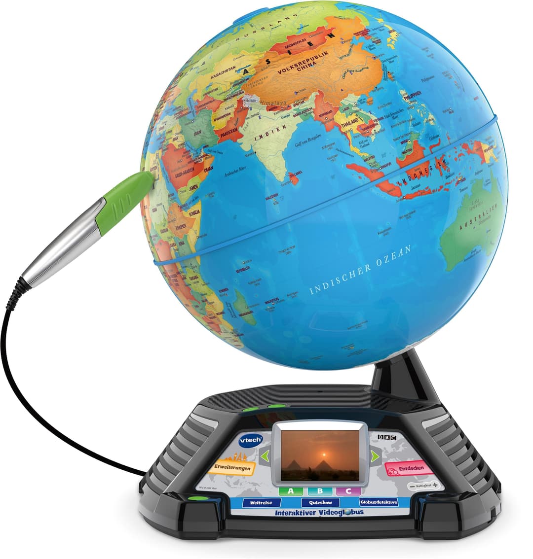 Vtech Globus School & Go, Interaktiver Videoglobus | Mehrfarbig
