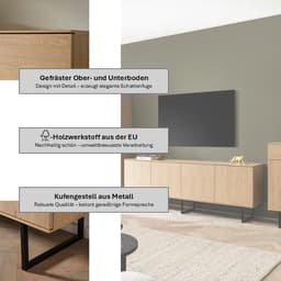 Home affaire Lowboard Lund | Schwarz