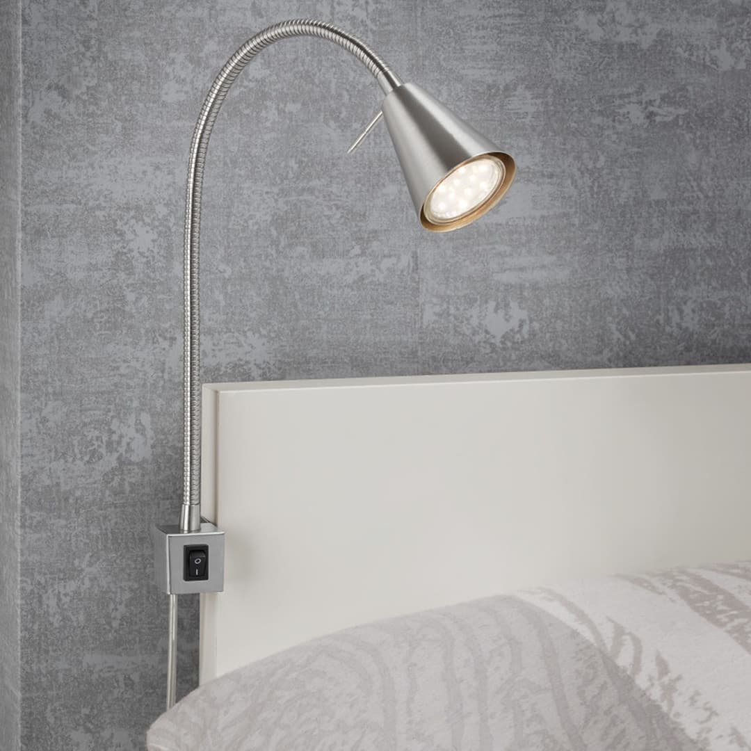Briloner Leuchten Bettleuchte TUSO 2er Set LED | Grau