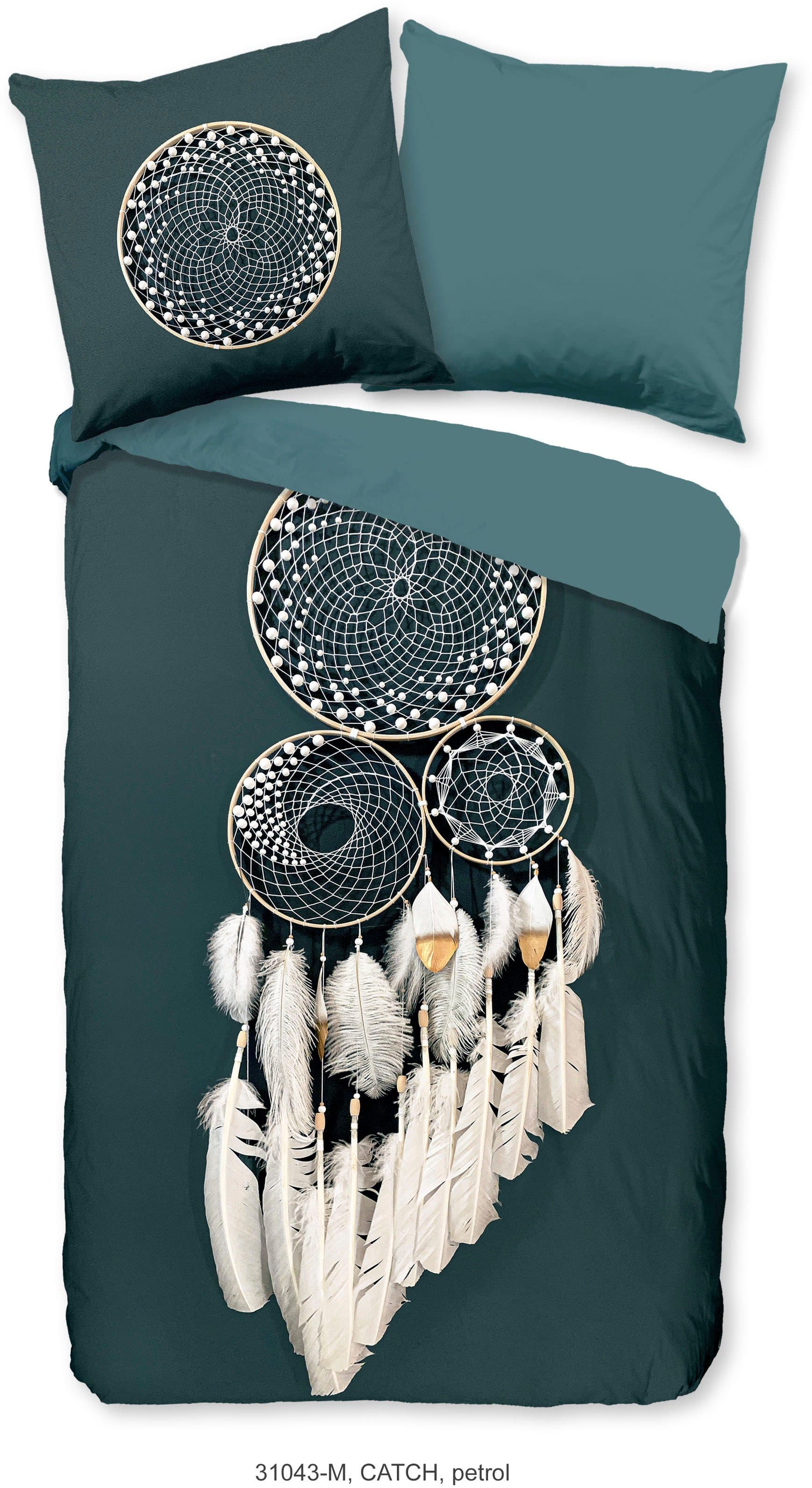 PURE luxury collection Wendebettwäsche Catch | Türkis
