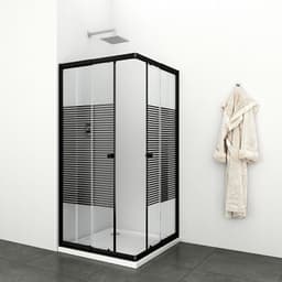 welltime Eckdusche Trento | Schwarz