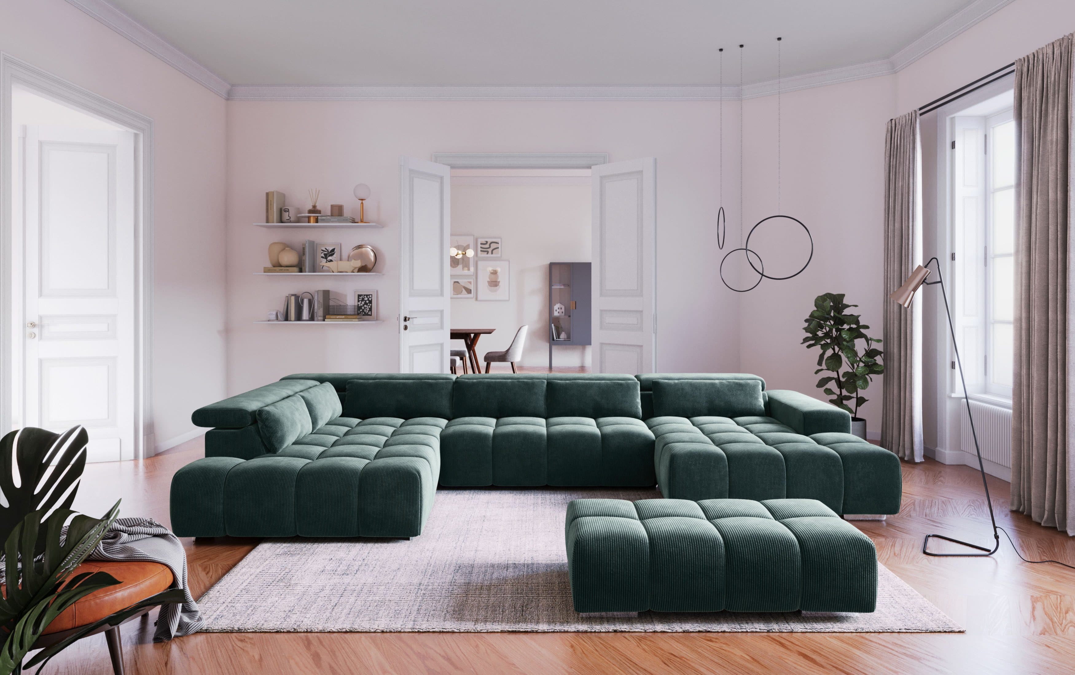 COTTA Wohnlandschaft Orion U-Form | Grün