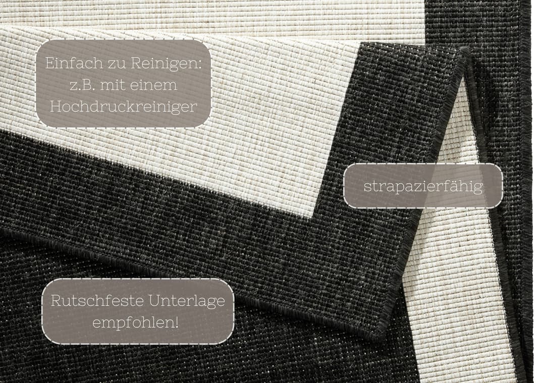 HANSE Home Teppich Panama | Schwarz