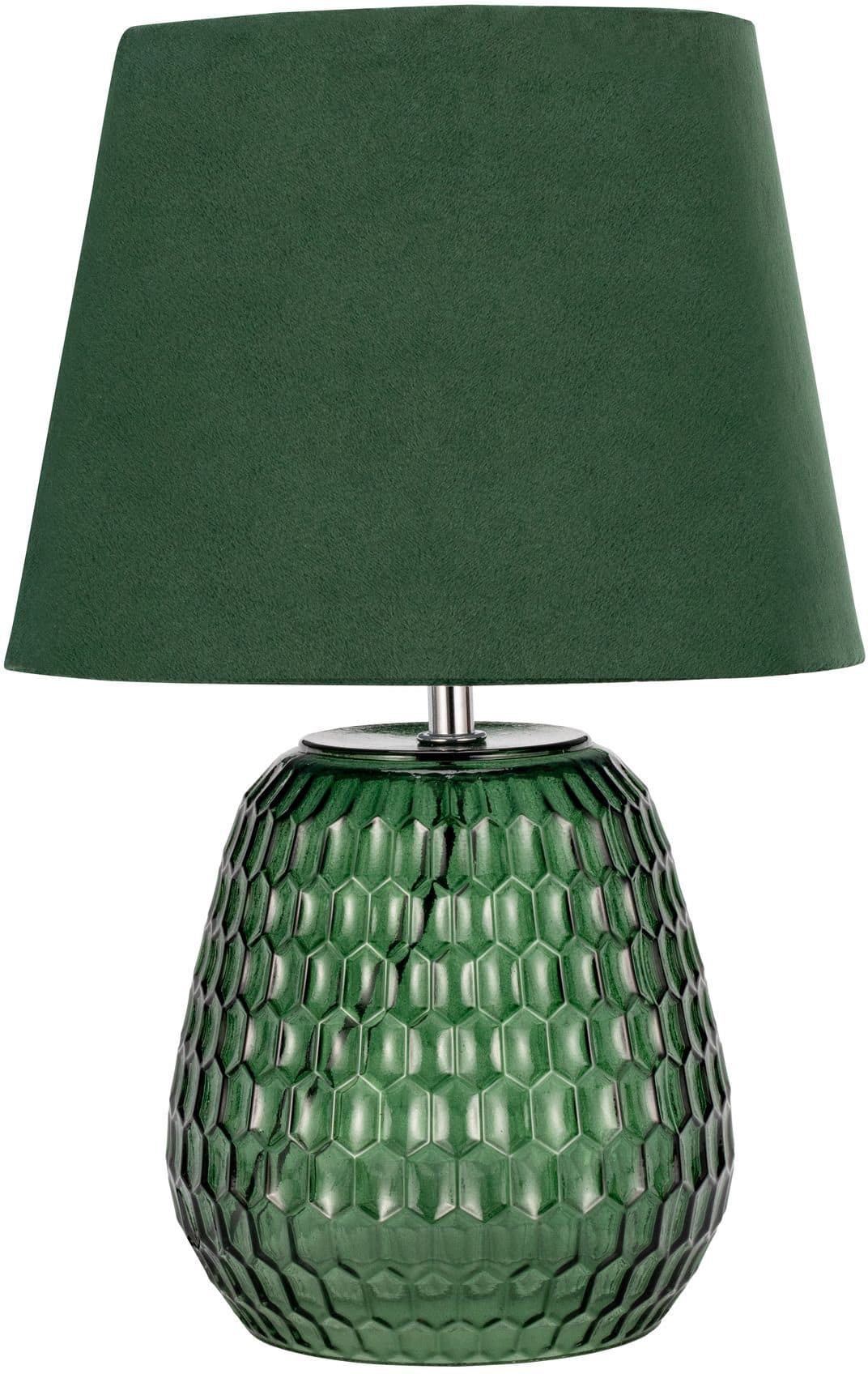 Pauleen Crystal Velours Tischleuchte | Grün