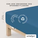 Schlafgut Spannbettlaken PURE Bio-Baumwolle | Blau
