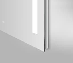 welltime LED-Lichtspiegel Plaza | Silber