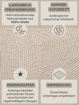 HANSE Home Wollteppich Calmio | Weiß