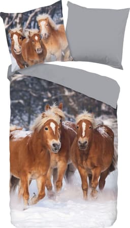 good morning Kinderbettwäsche Happy horses | Mehrfarbig