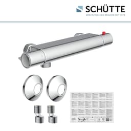Schütte Duscharmatur Vigo mit Thermostat | Silber
